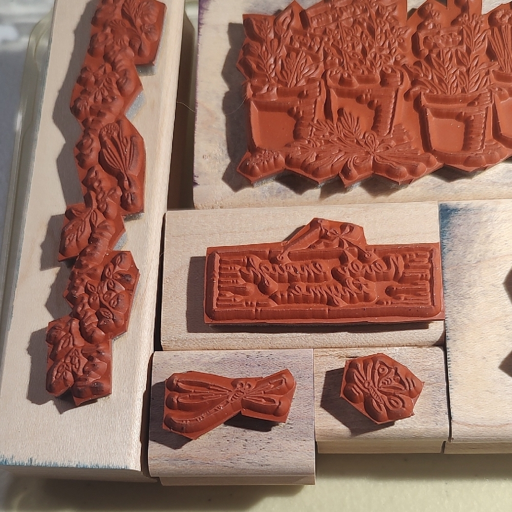 Stampin' Up! Sweet Herbs Stamp Set Of 6 Wood Mounted Thyme Chives Dill Bay - Picture 10 of 11